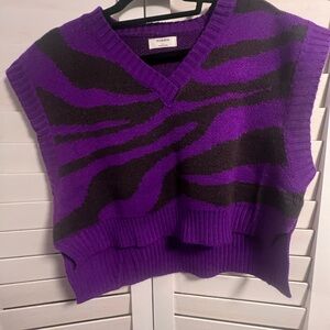 Thinkable Purple and Black Knit Vest